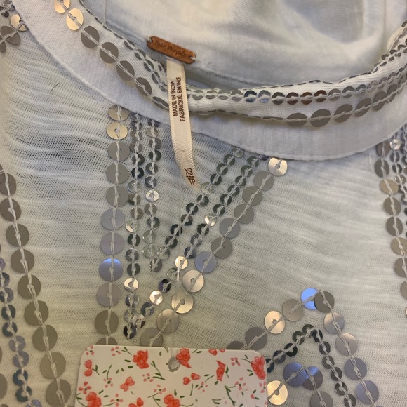 Free People white sequined top - Picture 6 of 7